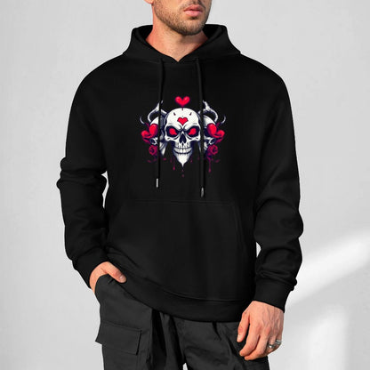 Munsieur Bleeding Royalty: Skull Hoodie for Men