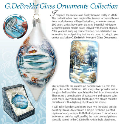 Christmas Cardinals Glass Ornament by D. Gelsinger - Christmas Decor - 71161-DG