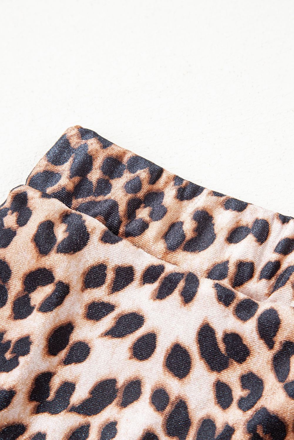 Brown Leopard Tiered Patchwork Hot Mini Skirt