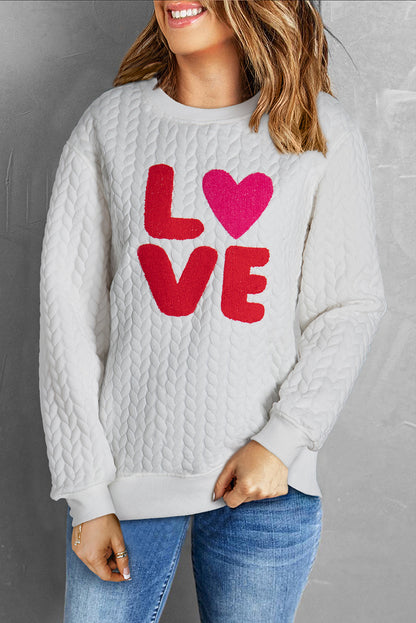 Christmas Merry And Bright Cable Knit Pullover Sweatshirt
