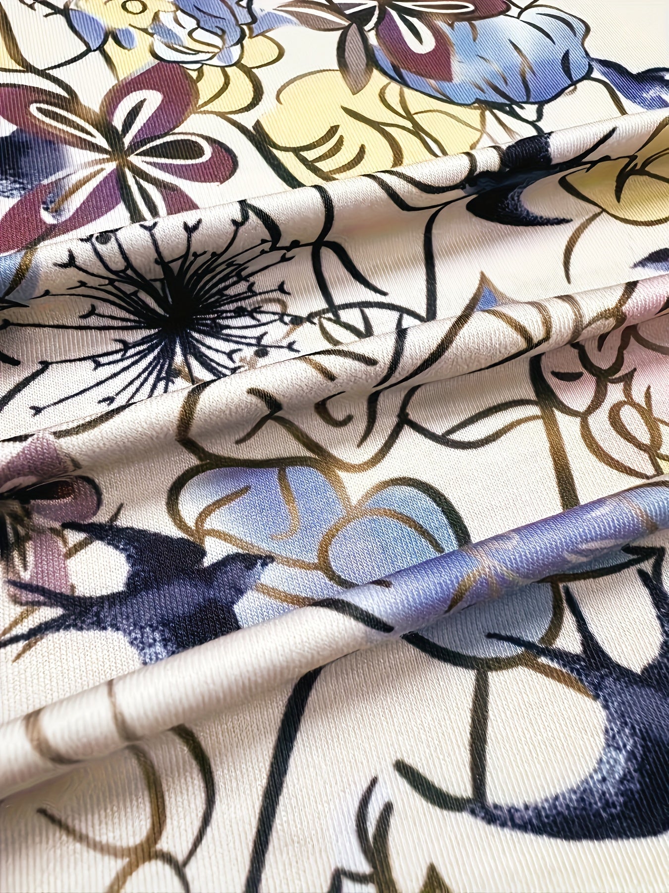 Stretchy Comfort Elegant Plus Size Floral Lace T-Shirt