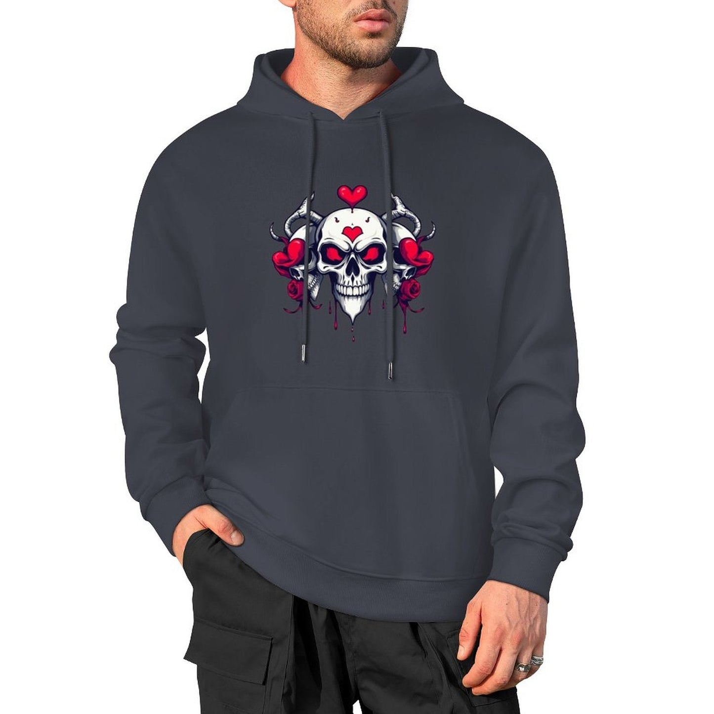 Munsieur Bleeding Royalty: Skull Hoodie for Men