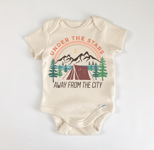 Camping City Stars - Baby Boy Girl Clothes Infant Bodysuit Funny Cute Newborn