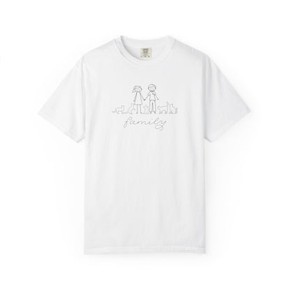 Cat Family Bond Unisex Garment-Dyed T-shirt