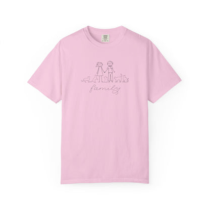 Cat Family Bond Unisex Garment-Dyed T-shirt