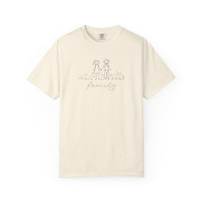 Cat Family Bond Unisex Garment-Dyed T-shirt