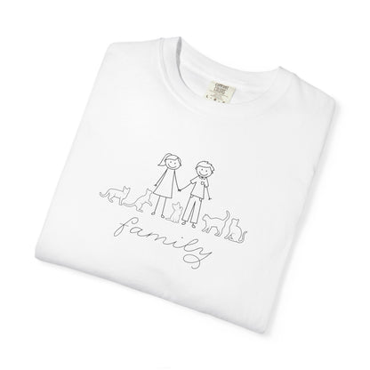 Cat Family Bond Unisex Garment-Dyed T-shirt
