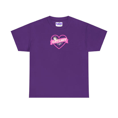 Cat Lady Cafe Unisex Heavy Cotton Tee