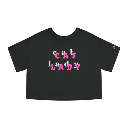 Cat Lady Champion Women's Heritage Cropped T-Shirt