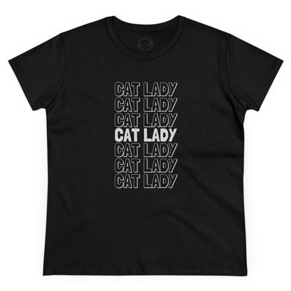 Cat Lady Women's Midweight Cotton Tee