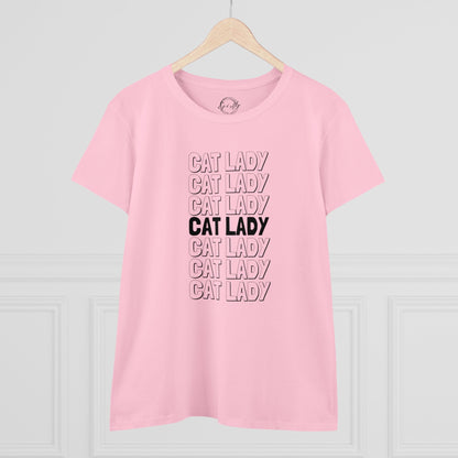 Cat Lady Women's Midweight Cotton Tee