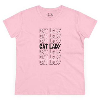 Cat Lady Women's Midweight Cotton Tee