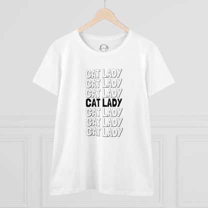 Cat Lady Women's Midweight Cotton Tee