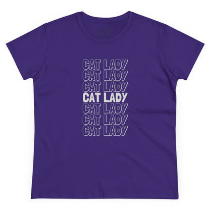 Cat Lady Women's Midweight Cotton Tee