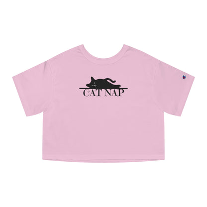 Cat Nap Champion Women's Heritage Cropped T-Shirt