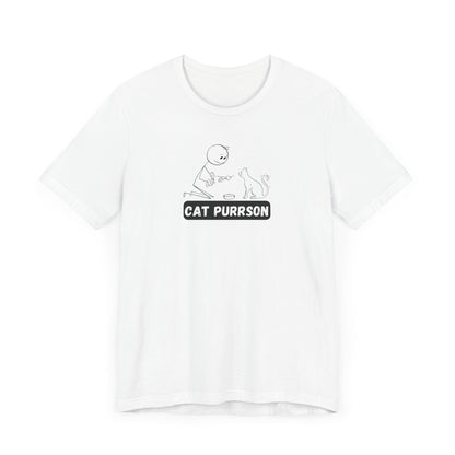 Cat Purrson Unisex Jersey Short Sleeve Tee