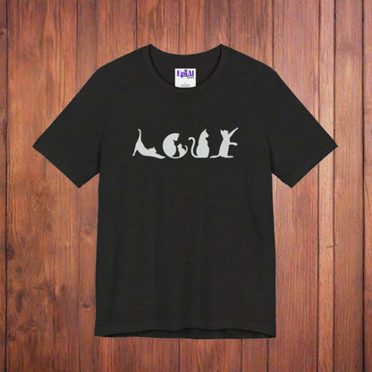 Cat Shaped Love Unisex Jersey Short Sleeve Tee