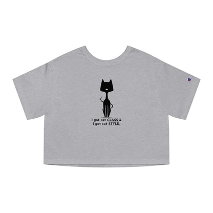 Cat Style Champion Women's Heritage Cropped T-Shirt