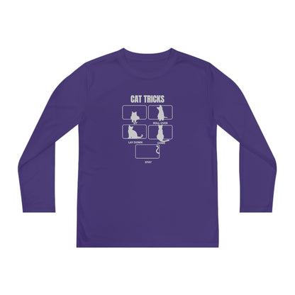 Cat Tricks Youth Long Sleeve Competitor Tee