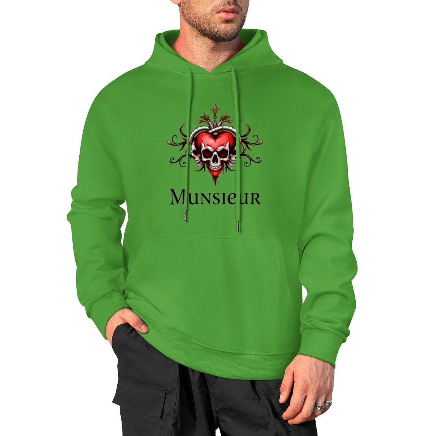 Munsieur Deadly Love: Skull Hoodie for Men