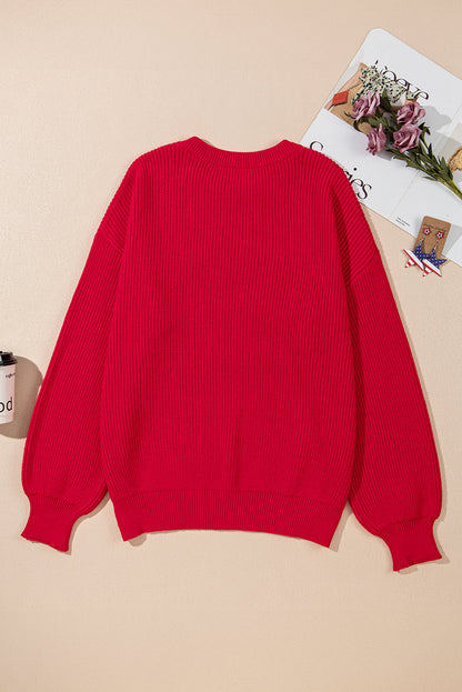 Plus Size Christmas Sparkle All The Way Tinsel Sweater