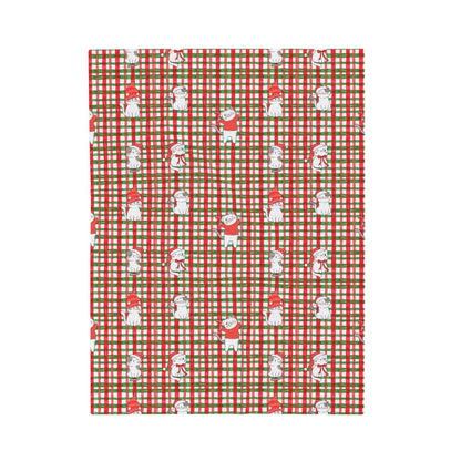 Christmas Kitties Velveteen Plush Blanket