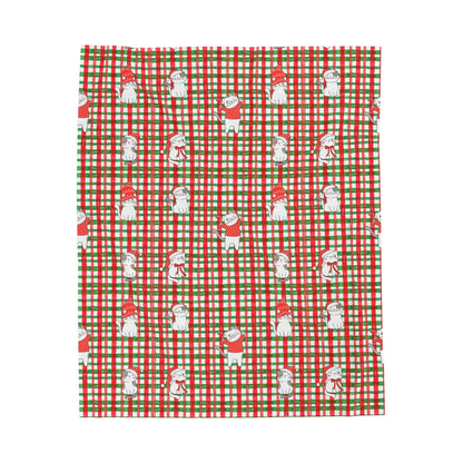 Christmas Kitties Velveteen Plush Blanket
