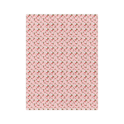 Christmas Stocking Kitty Velveteen Minky Blanket