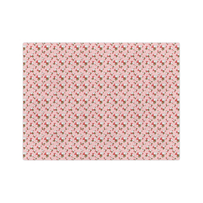 Christmas Stocking Kitty Velveteen Minky Blanket