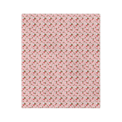 Christmas Stocking Kitty Velveteen Minky Blanket