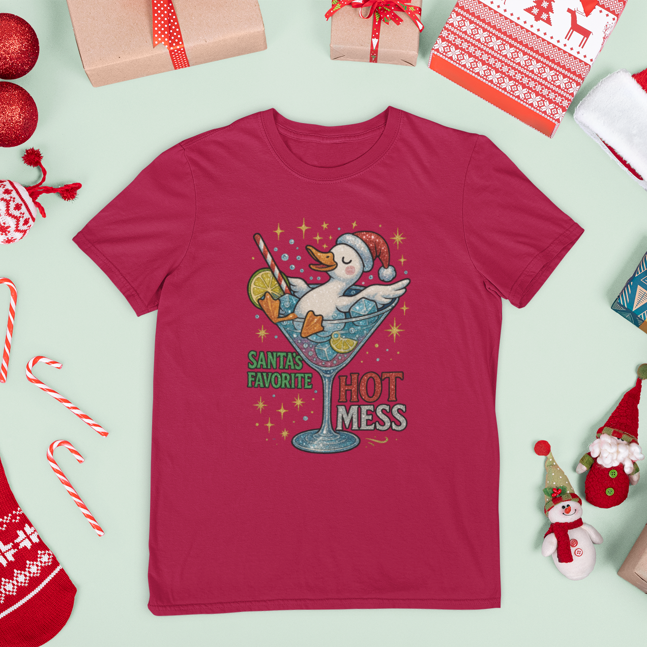 Santa's Favorite Hot Mess Graphic Tee