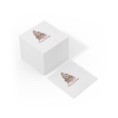 Christmas White Coined Napkins