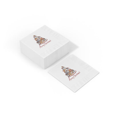 Christmas White Coined Napkins