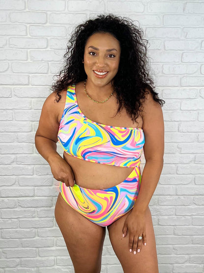 Corfu Marble Cutout Swimsuit (Online Exclusive)