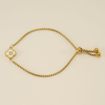 Clover Initial Bracelets