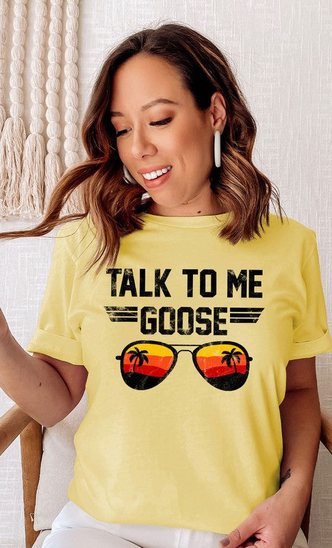 Talk to Me Goose Sunset Graphic Tee - Aaria Tees