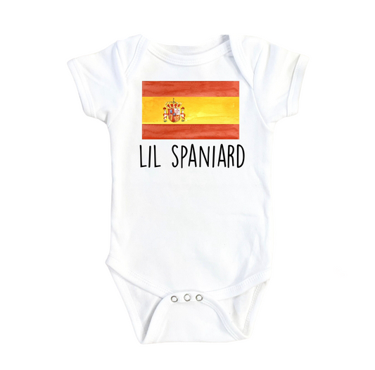 Spain Little Flag - Baby Boy Girl Clothes Infant Bodysuit Funny Cute Newborn