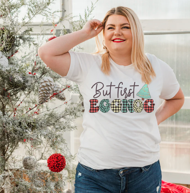 But First Egg Nog Unisex T-shirt - Aaria Tees