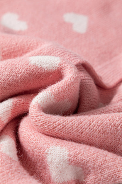 Heart Button Front Cardigan Sweater