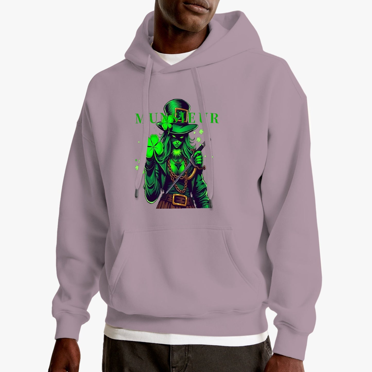 St. Patrick's Day Collection Munsieur Unisex Premium Pullover Hoodie Sweater Clover Gang Betty