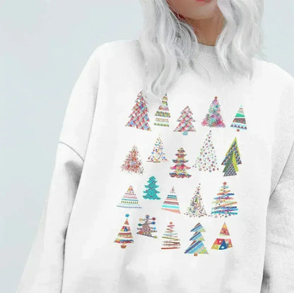 Christmas Tree Sweatshirt – Festive Loose Fit Top | S-XL