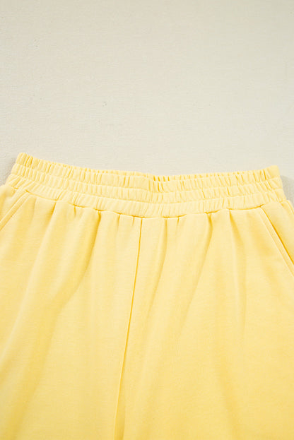 Colorblock Patchwork Pullover and Shorts Set