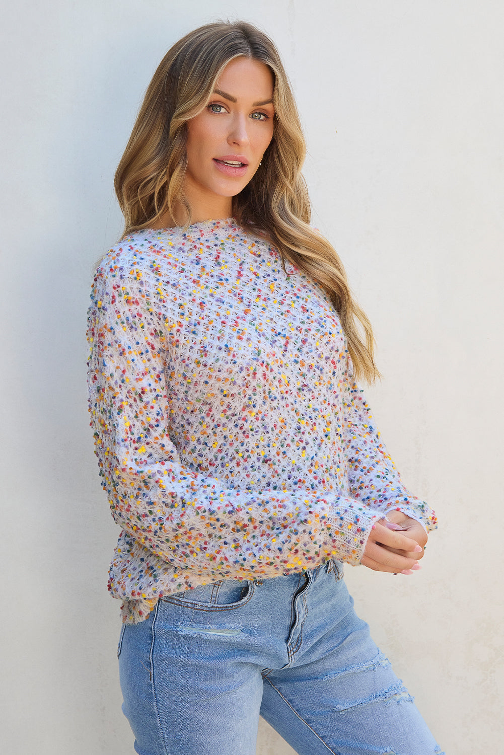 Everly Confetti Sweater - Aaria Tees