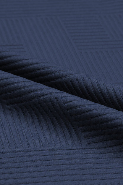 Solid Textured T-Shirt and Drawstring Pants Set