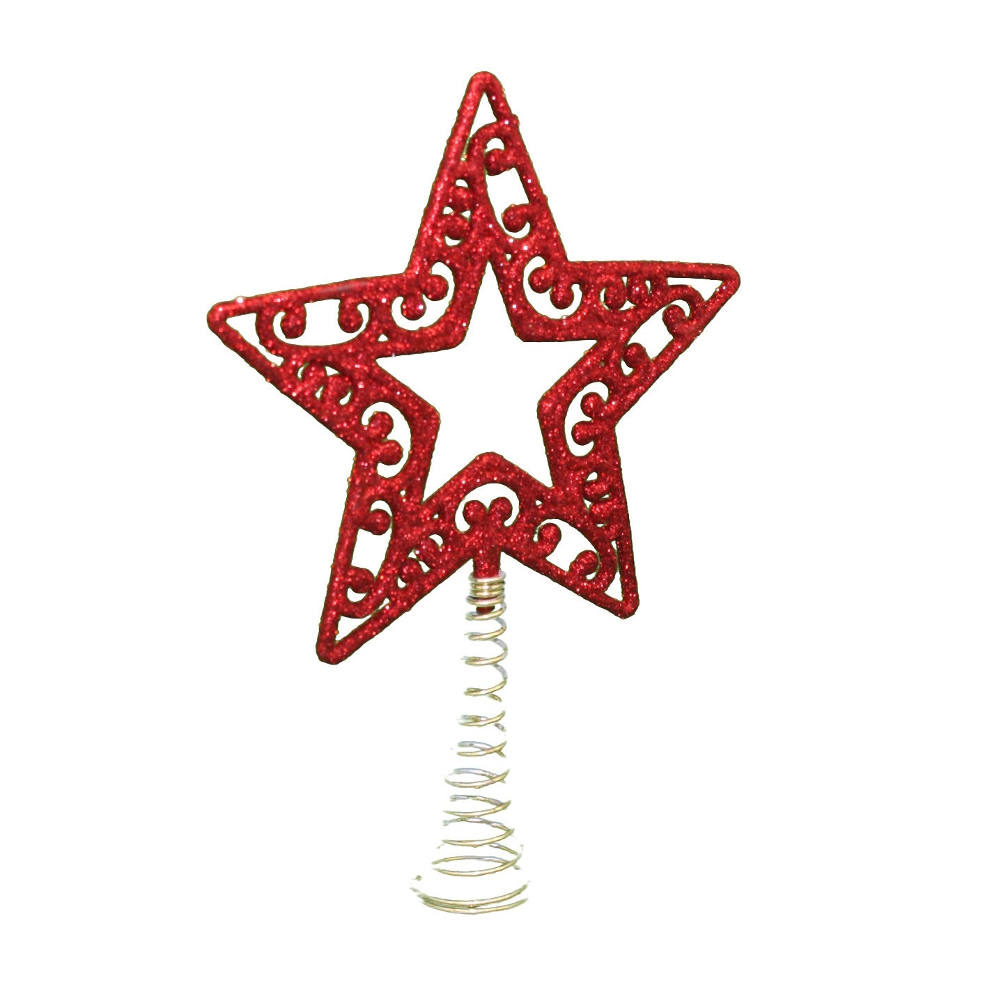 Mini Star Tree Topper - Red