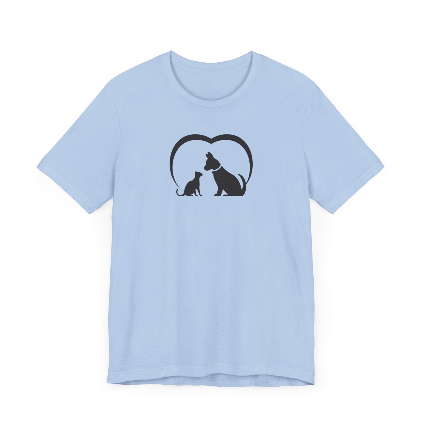 Dog Cat Love Unisex Jersey Short Sleeve Tee