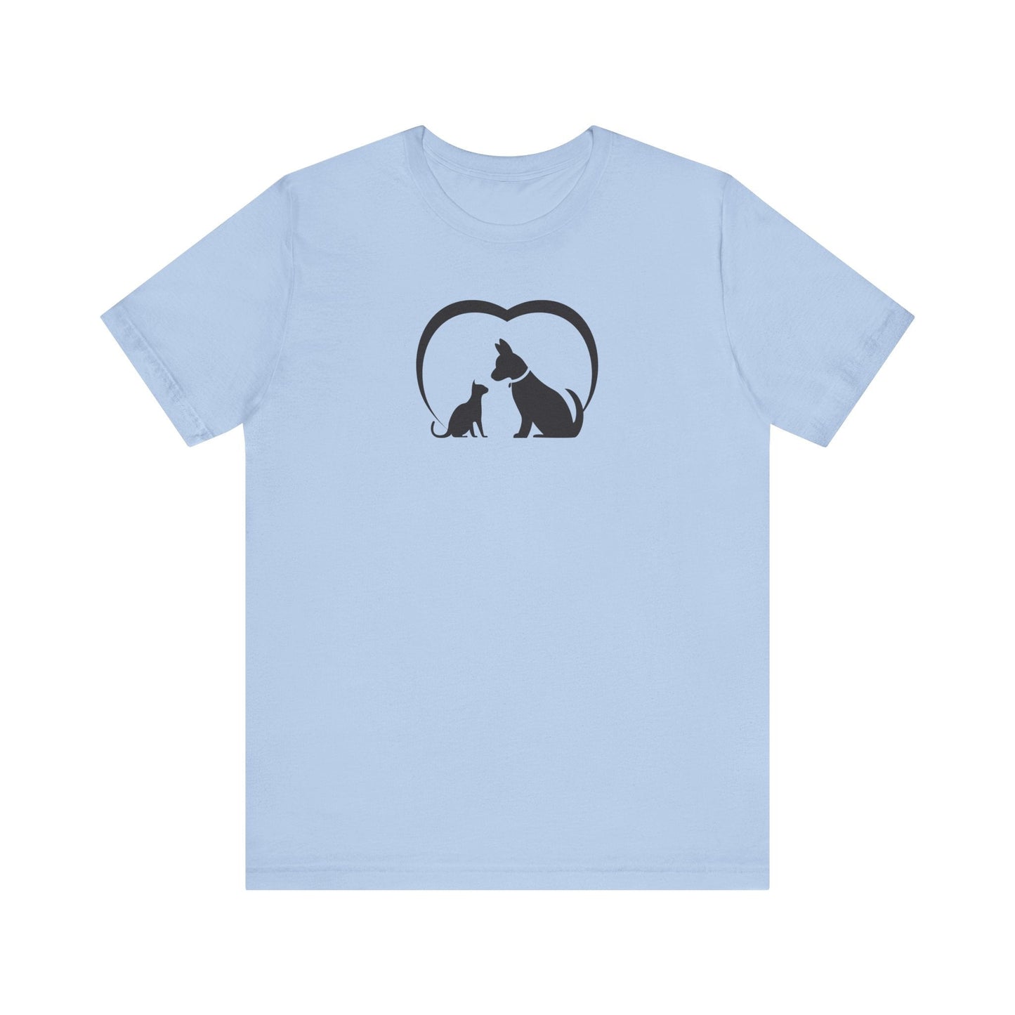 Dog Cat Love Unisex Jersey Short Sleeve Tee