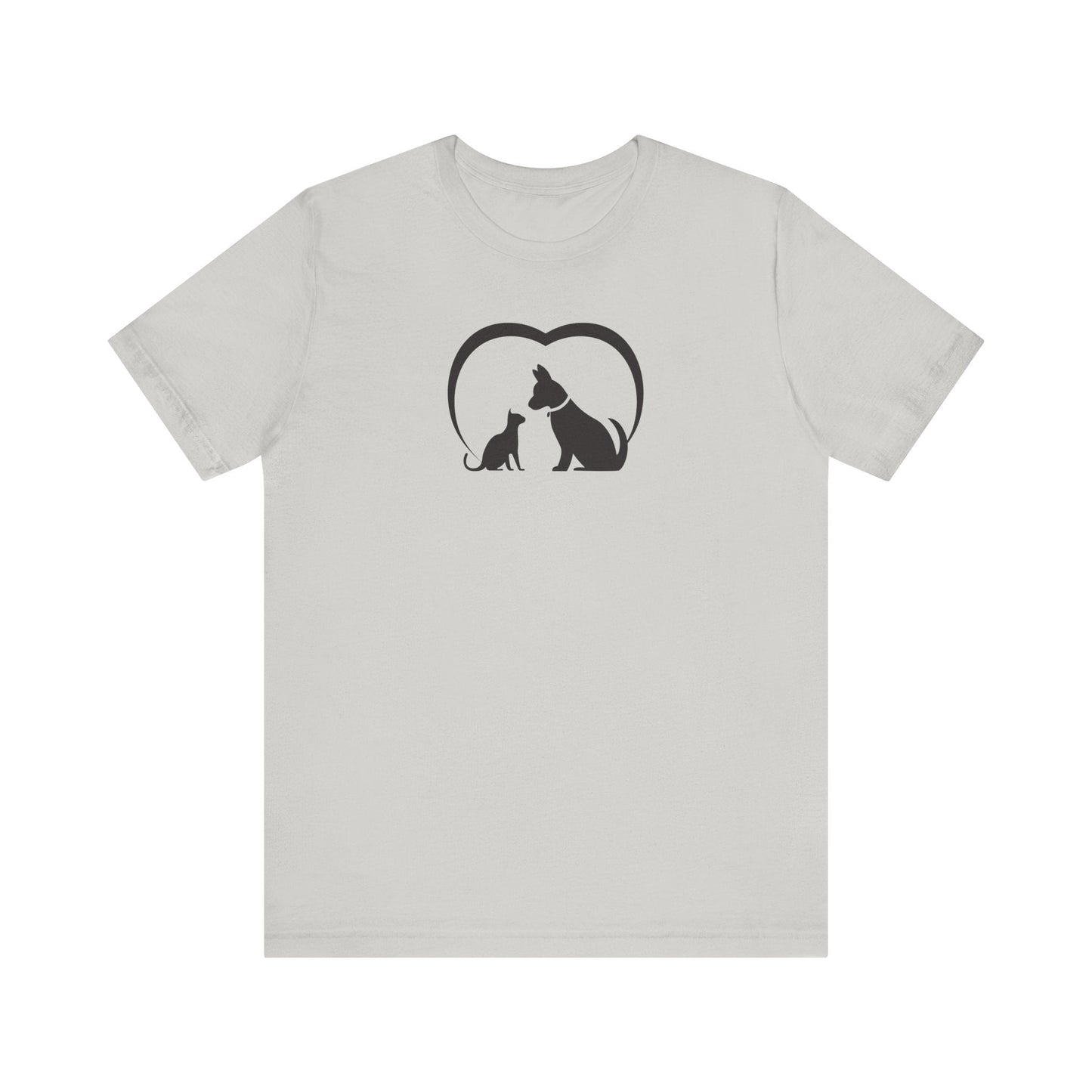 Dog Cat Love Unisex Jersey Short Sleeve Tee
