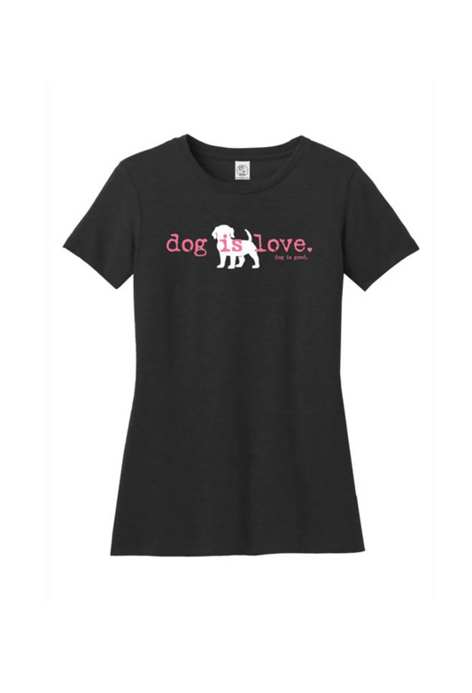 T-shirt: Dog is Love (Black) Aaria Tees