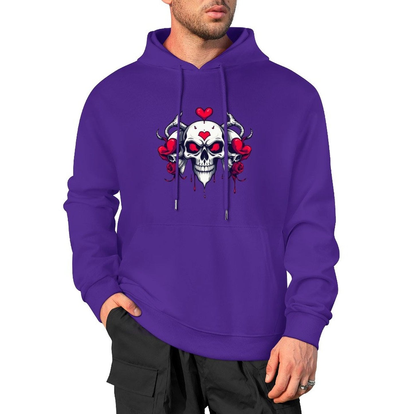 Munsieur Bleeding Royalty: Skull Hoodie for Men